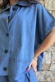 Freddie Cap Sleeve Shirt Jacket Mid